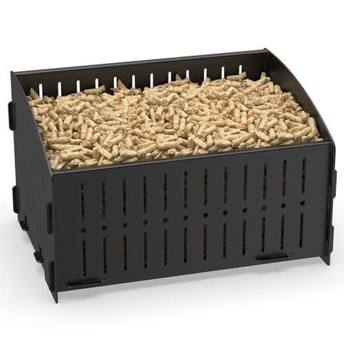 Xtsuen Cestino a pellet per stufa, cestino per bruciatori a pellet, 28 x 20 x 17 cm, 3,6 kg, in stufa a legna o in camino, pellet Basket
