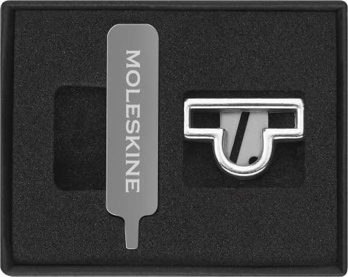 Moleskine Pin per Taccuino o Agenda Bilancia, Spilla Simbolo Zodiacale, Personalizza la Chiusura con Elastico, Idee Regalo Personalizzato, Colore Argento