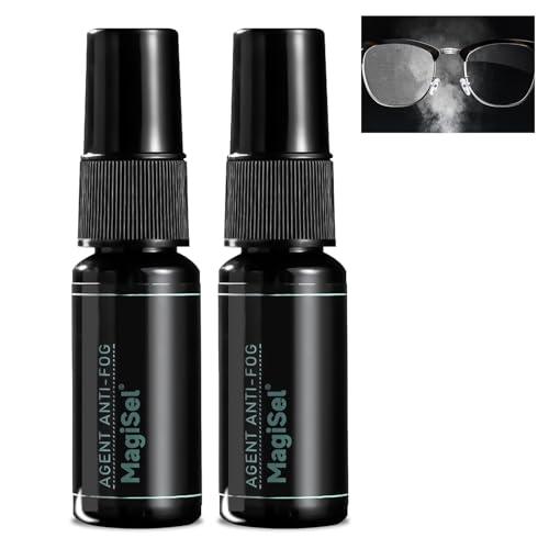 2PCS Spray Antiappannamento, Anti Fog Spray per Occhiali, Spray Antiappannante Anti-Appannamento Spruzzino Detergente per Maschere Sub e Occhialini Nuoto, Protezione Antiappannamento Tutti i Vetri