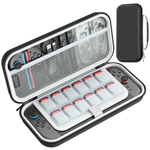 HEYSTOP Custodia per Nintendo Switch 2 Console, Custodia da Viaggio Protettiva di Grande Capacità con 12 Slot per Schede di Gioco per Nintendo Switch 2 Accessori 2025 Ultimo Modello