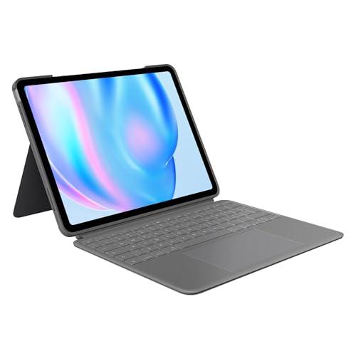 Logitech Combo Touch per iPad Air da 13 pollici (M2/M3)(2024/2025), custodia con tastiera - Tastiera staccabile retroilluminata, digitazione comoda, modalità multiuso, Layout Italiano QWERTY - Grigio