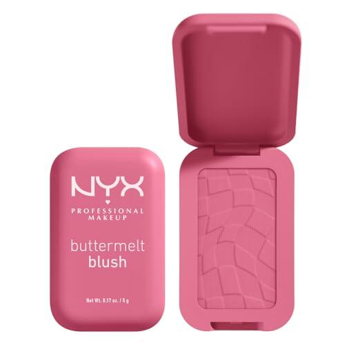 NYX Professional Makeup Blush in Polvere, Per un Look Fresco e Colorato, Arricchito con Burro di Mango, Mandorle e Karitè, Sfumabile, Buttermelt, Tonalità: Blush for the Butta, 5 g