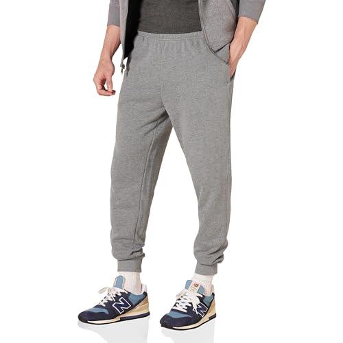 Amazon Essentials Pantaloni Sportivi da Jogging Taglio Rilassato, in Pile, Vestibilità Comoda Uomo, Grigio Chiaro Puntinato, L