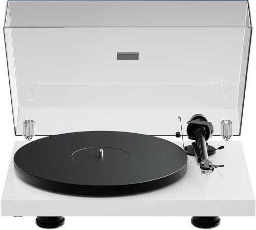 Pro-Ject Debut EVO 2 Giradischi Audiofili con Braccio in Carbonio, Selezione Elettronica della Velocità e Cartuccia Pickit MM EVO Premontata, Prodotto in Europa, Bianco