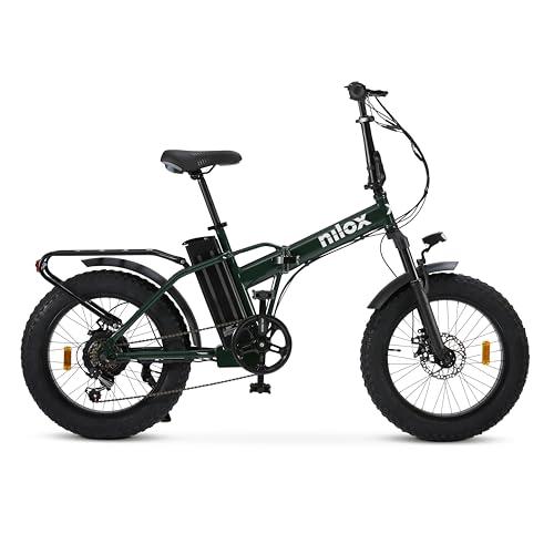 Nilox X8 Pro Bicicletta Elettrica Pieghevole, E-Bike City con Autonomia 70 km, Cambio Shimano 6 Marce, Freni a Disco, Ruote 20”, Batteria Rimovibile. Green