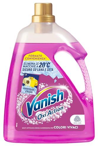 Vanish Oxi Action Multipower Gel Rosa, Additivo Lavatrice Multiazione senza Candeggina, Smacchiatore per Capi Colorati, 1 Confezione da 2.250 L di Smacchiatore per Bucato