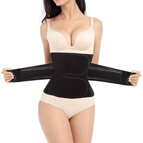 Fascia per pancia postpartum,Raccoglitore addominale Sezione C,Legante addominale Post Chirurgia Cintura,Tummy Tuck Compressione Wrap Waist Trainer Nero