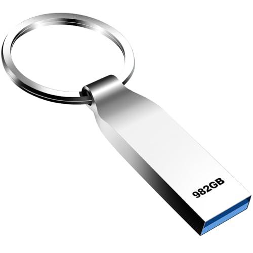Chiavetta USB 982GB, Pen Drive Alta Velocità Memoria Stick USB Flash Drive Thumb Drive, Impermeabile Metallo Penna USB per PC, TV, Auto,Laptop