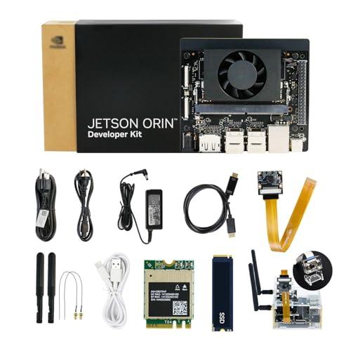 Yahboom Jetson Orin Nano Super 8GB Official Development Kit 67 Tops IMX219 CSI Camera+Jetson Case +Development Board Ubuntu 22.04 (Orin Nano 8GB Off Cam Advanced Kit)
