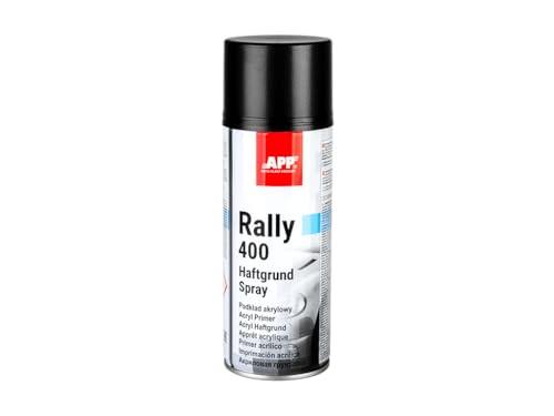 APP Rally 400 Acryl Primer Spray - Primer aggrappante universale | Fondo primer con ottima aderenza | Primer spray per metallo, carrozzeria, plastica, legno | 400 ml | Nero