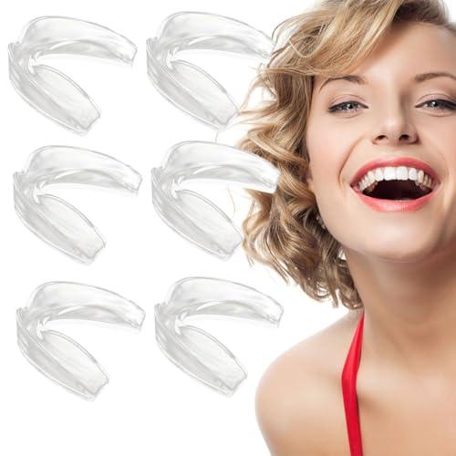 COYUN 6 Pezzi Vestibilità Slim Paradenti Sportivo Adulti e Bambini Contatto Completo per Tutti Gli Sport, Bite Bruxismo Notturno Automodellante