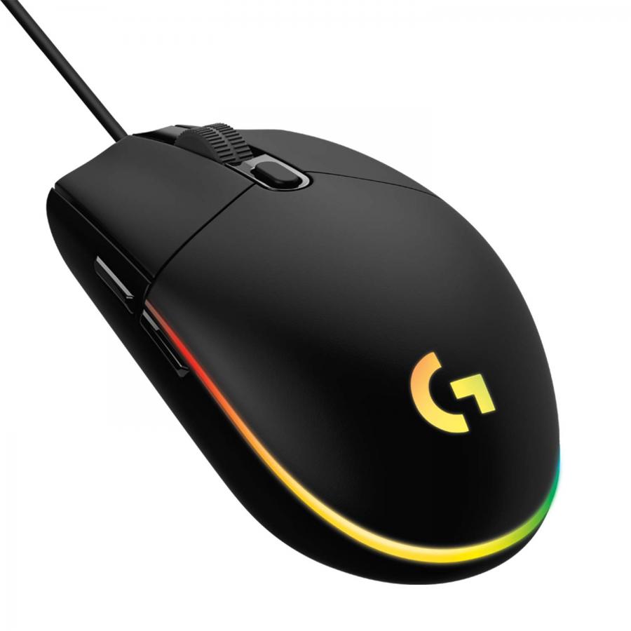 Logitech G203 LIGHTSYNC Mouse Gaming con Illuminazione RGB, Personalizzabile, 6 Pulsanti Programmabili, Sensore per Gaming, Tracciamento a 8.000 DPI, Peso Ridotto - Nero