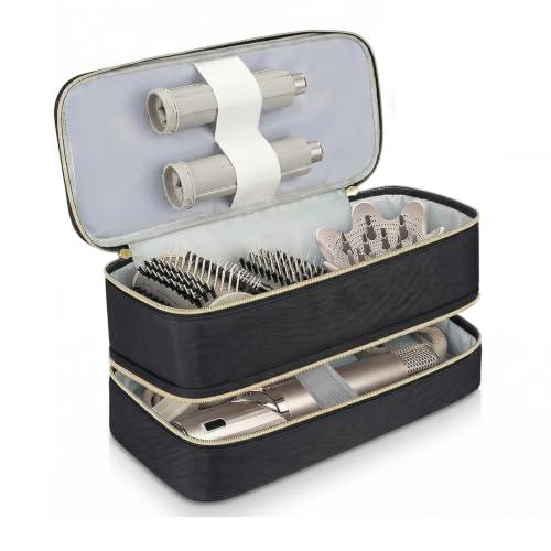 Dexpally Custodia da Viaggio, PU Borsa Di Stoccaggio a Doppio Strato per Dyson Airwrap Styler, Arricciacapelli, Accessori e Styler