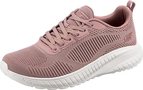 Skechers Bobs Squad Chaos Face Off, Scarpe da Ginnastica Donna, Rosa Blush Engineered Knit, 37 EU