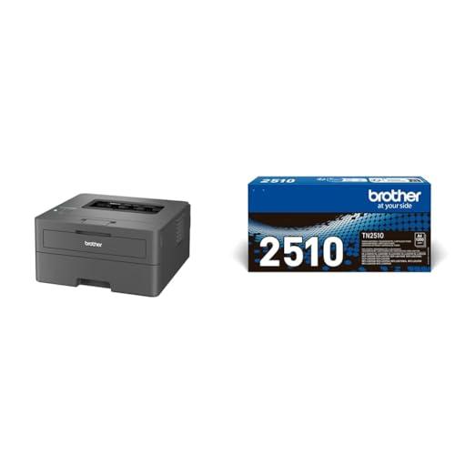 Brother HLL2445DW Stampante Laser B/N, 32 ppm in BUNDLE con TN2510 Toner originale, fino a 1200 pagine