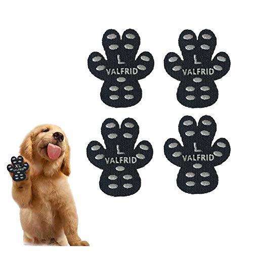 VALFRID Cani Protezioni Zampe Pads Controllo trazione per Antiscivolo,Rinforzo in Gomma Autoadesivo Resistente Cane Calze Scarpe per Cani Sostituzione 24 pz - L