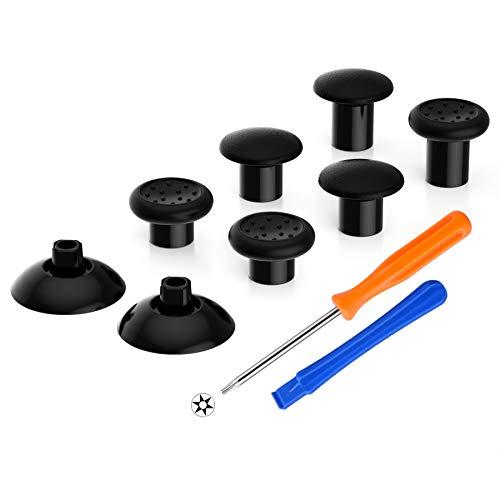eXtremeRate ThumbsGear Levette Analogiche per Xbox Series X&S Controller,Analogici Stick Ergonomico Intercambiabile per Xbox One Elite/S/X/Standard Joystick-3 Altezze(Nero)