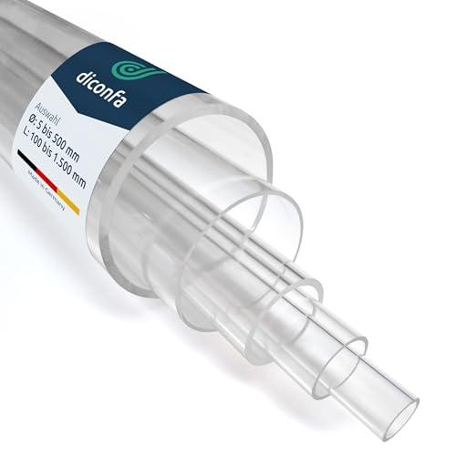 diconfa tubo di vetro acrilico trasparente - Ø da 5 a 300mm - LUNGHEZZA da 100mm a 1500mm - SELEZIONE: Diametro 10/6mm x 500mm (50cm) - incolore decorazione illuminazione Costruzione ecc.