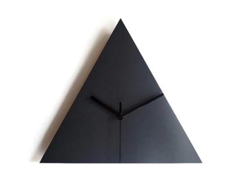 Orologio triangolare geometrico da parete piccolo silenzioso design moderno batteria stile minimal orologio antracite decorazione murale per sala studio colorato creativo italiano