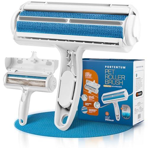 PORTENTUM Spazzola Togli Peli Animali, Spazzola per Gatti e Spazzola per cani, Peli Rimozione, Lint Rullo Riutilizzabile, Rimuovi la Pelliccia su aree fisse piace Cuccia, Divani, Tappeti