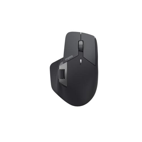 Rapoo MT760L mouse wireless wireless 4000 DPI sensore batteria ricaricabile ecologica ergonomica PC & Mac - grigio nero