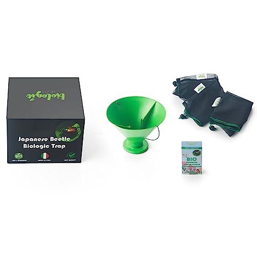 BIOLOGIC TRAP | 1 Trappola Popillia Japonica BASIC, 1 Ricarica di Super Bio Feromone e 3 Sacchetti di Raccolta