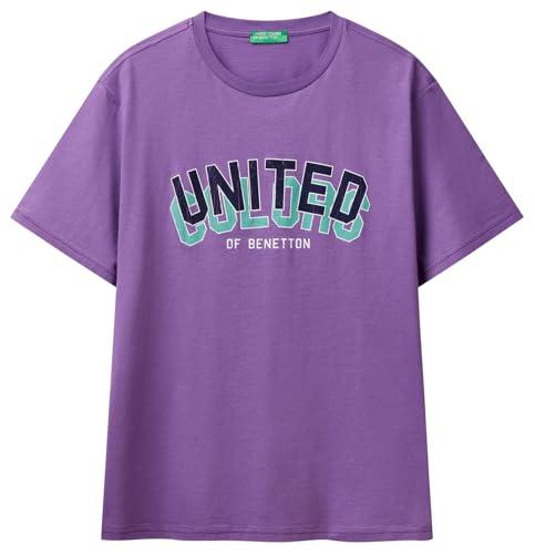 United Colors of Benetton T-Shirt 3I1XU1096, Viola, M Uomo