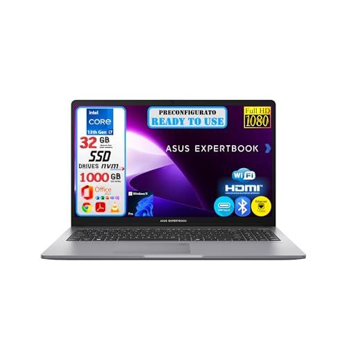 ASUS ExpertBook P1 (P1503), Intel i7-13620H, 32GB RAM DDR5, 1TB (1000GB) NVMe SSD, 15.6