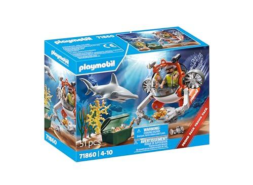 PLAYMOBIL | Promo Pack | Caccia al tesoro con sottomarino | Giocattolo da 4 anni | Regalo per bambini | Avventura sottomarina con figure e accessori | 71860