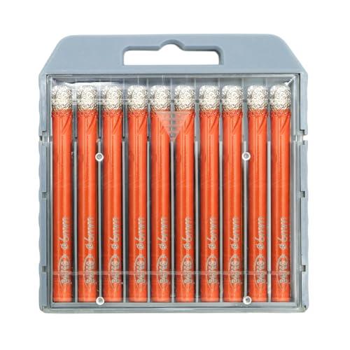 Set di Punte Diamantate a Secco, BGTEC 6 mm per Seghe a Tazza per Granito, Marmo, Muratura, Cemento, Piastrelle/Ceramica, Vetro, Plastica Dura, Brasate Sottovuoto
