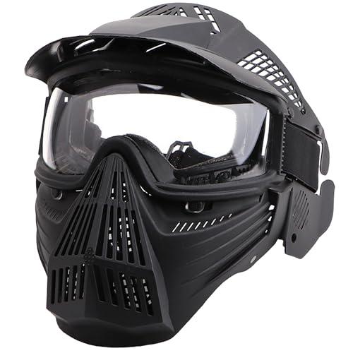 Gunyoo Maschere tattiche per paintball airsoft integrale per caccia BB, CS Game Tactical Gear antiurto con occhiali, attività all'aperto
