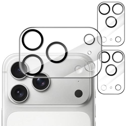 JETech Pellicola Fotocamera per iPhone 17 Pro 6,3 Pollici, 9H Vetro Temperato, Antigraffio, Compatibile con Cover, Non Influisce Sugli Scatti Notturni, HD Chiaro, Pacco da 3 (Trasparente)