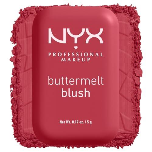 NYX Professional Makeup Blush in Polvere, Per un Look Fresco e Colorato, Arricchito con Burro di Mango, Mandorle e Karitè, Sfumabile, Buttermelt, Tonalità: All The Butta, 5 g