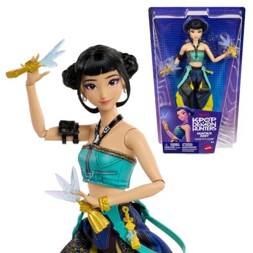 Mattel KPop Demon Hunters - Zoey di HUNTR/X, bambola con la sua iconica capigliatura raccolta e outfit per la canzone 