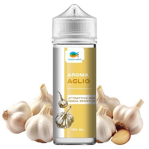 ENERGY BAITS | Aroma Aglio per Pesca Sportiva | Attrattivo Liquido da Applicare su Pasture, Esche Artificiali e Boiles (utilizzo a Freddo - No Cottura) - Adatto per la Pesca di Lago e di Mare (120ml)