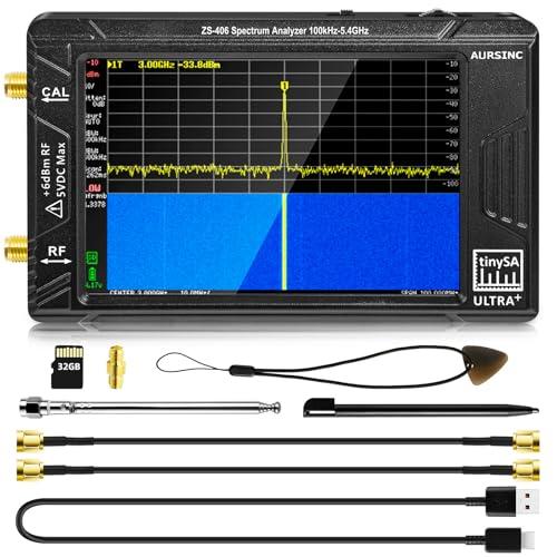 AURSINC 2025 TinySA Ultra+ ZS406 Analizzatore di Spettro, HW V0.4.6 100kHz-5,4GHz 4,0