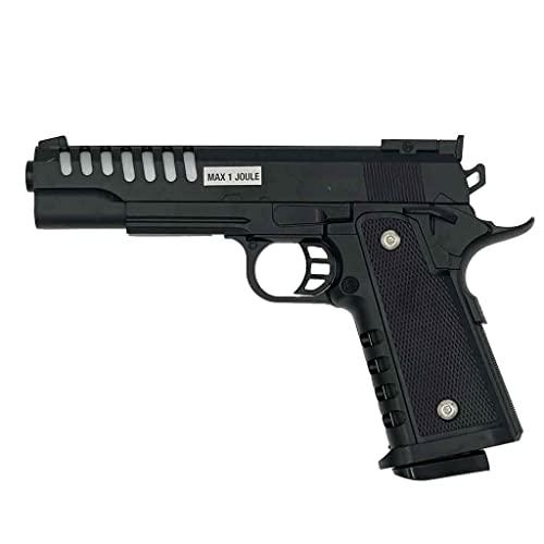 Saigo Hi-capa SG00060 Pistola Airsoft-Modello a Molla-Fuoco Manuale/Colpo per Colpo-Colore: Nero-Potenza 0,3 Joule