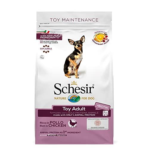 Schesir, Cibo Secco per Cani Adulti di Taglia Toy Linea Mantenimento al Gusto Pollo, Crocchette - Sacco da 2 Kg