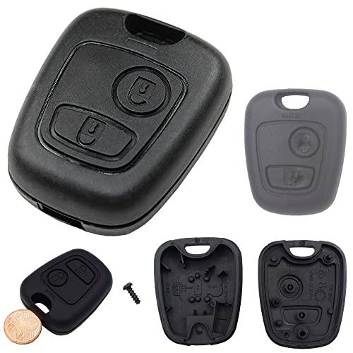 Cover Chiave Guscio Telecomando 2 Tasti Peugeot 106 107 206 207 208 407 806 Citroen C1 C2 C3 C4 C5 Xsara Picasso Saxo Saxò Toyota Aygo Scocca Chiavi Auto Ricambio Senza Elettronica E Transponder