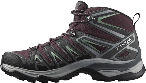 SALOMON X Ultra Pioneer Mid Gore-tex, Scarpe da Escursionismo Donna, Winetasting Magnet Granite Green, 40 EU