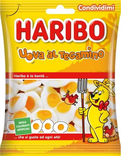 Haribo Uova al Tegamino, Caramelle Gommose, Gusto Frutta, Ideali per Feste e Dolci Momenti di Relax - 175gr