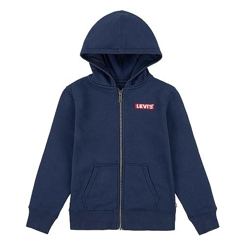 Levi's LVN BOXTAB Full Zip Hoodie, Felpe con Cappuccio Bambini e Ragazzi, Blu (Dress Blues), 16 Anni