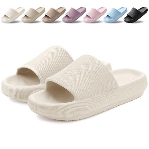 BAXIWUY Ciabatte Donna Uomo Estive Pantofole da Casa Ultra Morbide e Comode Slide Antiscivolo Nuvola Ciabatte da Mare Doccia Spiaggia Piscina Sandalo Unisex