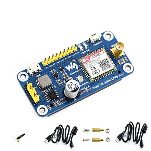 Raspberry Pi GSM/GPRS/Bluetooth HAT Based SIM800C Support SMS, GPRS, DTMF, HTTP, FTP, MMS, email for Band GSM 850/EGSM 900/DCS Compatible All Version of Pi/Jetson Nano