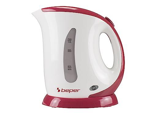 BEPER BB.050 Bollitore d’Acqua Elettrico, 1100 W, 1 Liter, Plastica, Colori Assortiti, 1 Pezzo