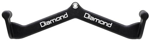 Diamond【Impugnature Power Grip (31-80 cm) e Rastrelliera Maniglie Trazioni e Remate, Antiscivolo, Palestra/Home Gym, Presa Neutra/Supina, Schiena, Spalle, Bicipiti (Barra LAT 54 CM Presa Neutra)