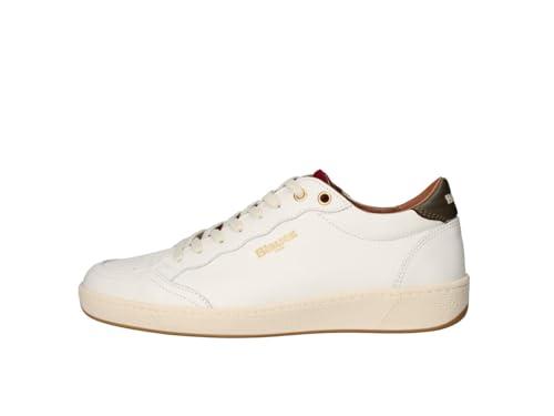 Blauer S5murray01 Sneakers Con Lacci In Ecopelle Da Uomo CREAM/MILITARY 45
