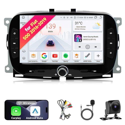 Autoradio stereo Android 13 Per Fiat 500 2016-2019 - Schermo touch IPS da 7
