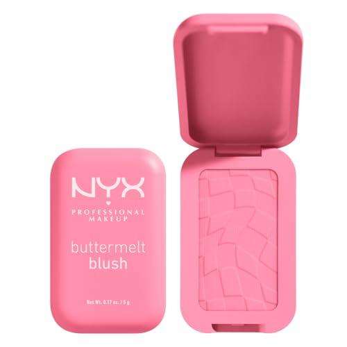 NYX Professional Makeup Blush in Polvere, Per un Look Fresco e Colorato, Arricchito con Burro di Mango, Mandorle e Karitè, Sfumabile, Buttermelt, Tonalità: Butta Together, 5 g