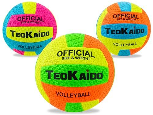 TeoKaido Pallone Beach Volley taglia 5, Palla Pallavolo da Spiaggia PVC Impermeabile, Pallone Volley Leggero 250g, Colore scelto Casualmente, Alta Visibilità, Palla Beach Volley Morbida